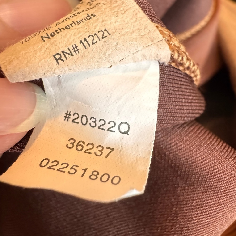 Spanx Faux Suede Leggings Rich Caramel Brown High Waisted Shaping Pants S Petite - Picture 9 of 9